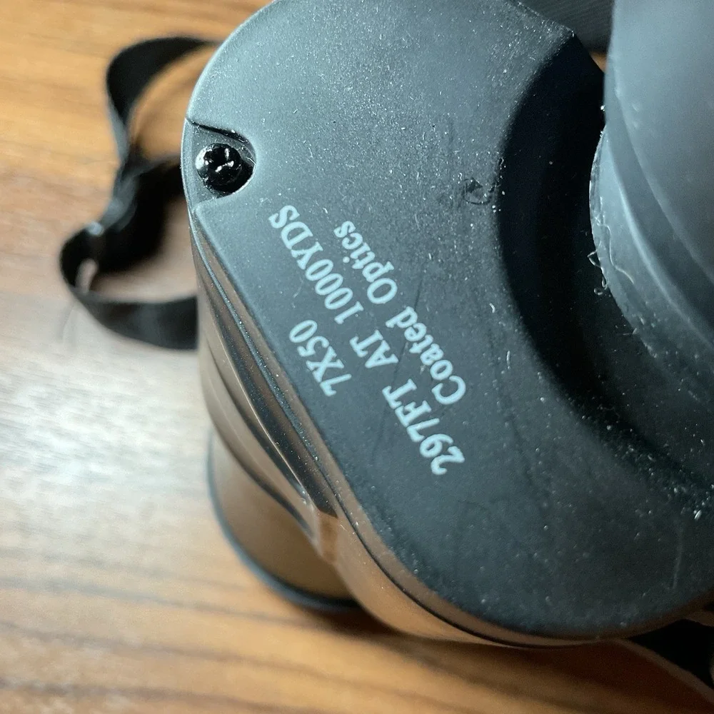 7x50 Binoculars Coated Optics 297ft/1000yd Birding Hunting w Case & Caps
